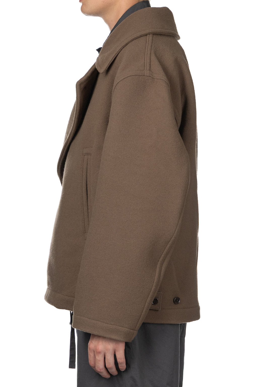 Lemaire - Boxy Peacoat - Dark Squirrel